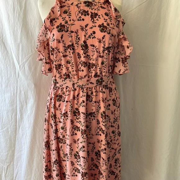 Versona Dresses | Versona Floral High Low Dress With Off The Shoulder Short Sleeve | Color: Green/Pink | Size: L | Elirivera731's Closet Versona Dresses | Versona Floral High Low Dress With Off The Shoulder Short Sleeve | Color: Green/Pink | Size: L | Elirivera731's Closet